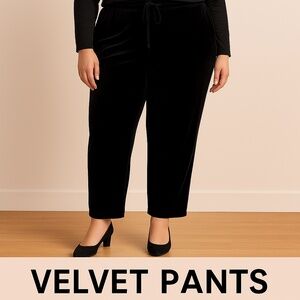 Joseph Black Velvet Pants